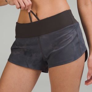 Lululemon low rise Speed Up Shorts, Size 2